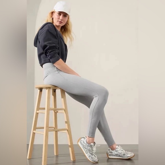 Athleta Pants - Athleta XS Delancey Skyline Herringbone Tight Leggings, Storm Cloud Gray NWT